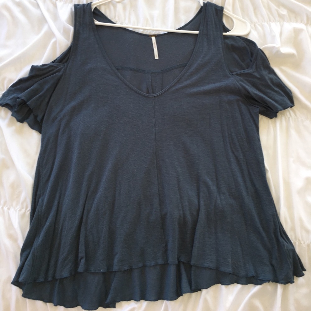 Free People flow top with cut out shoulders